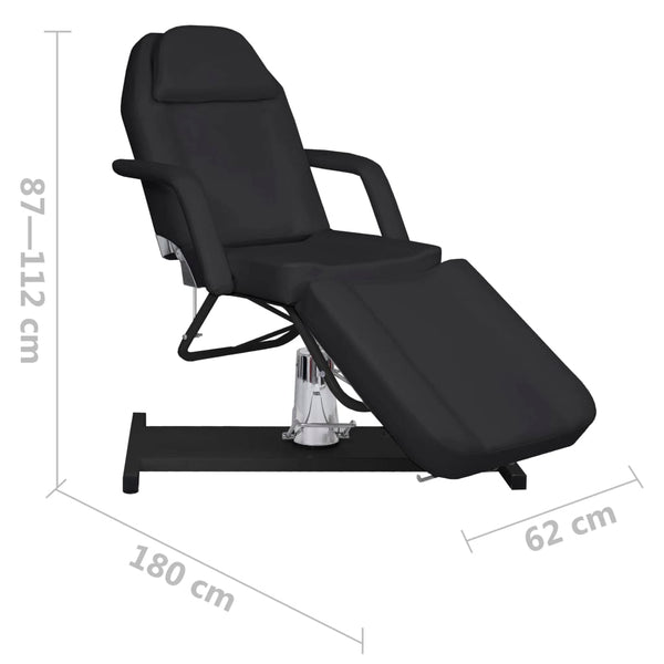 Massage Table Black 180X62x(87 112) Cm Massage Tables & Chairs