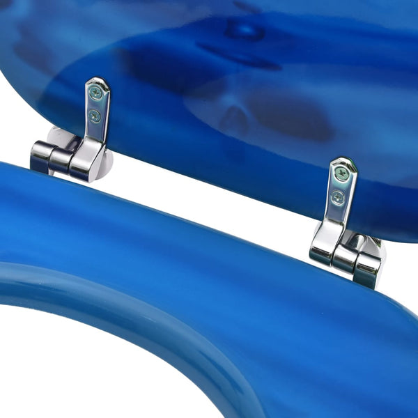 Vidaxl Wc Toilet Seat With Lid Mdf Blue Water Drop Design Toilet Seats