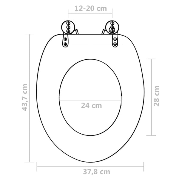 Vidaxl Wc Toilet Seat With Lid Mdf Blue Water Drop Design Toilet Seats