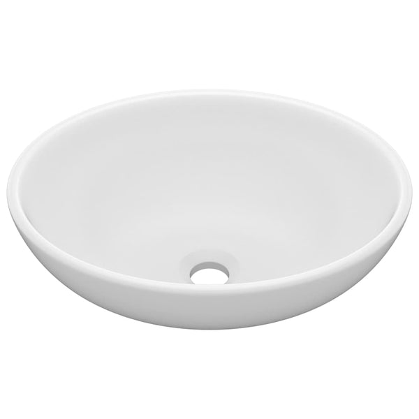Luxury Basin Oval-Shaped Matte 40X33 Cm Ceramic