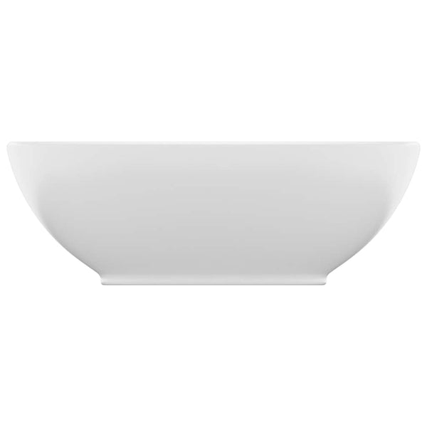 Vidaxl Luxury Basin Oval Shaped Matt White 40X33cm Ceramic Bathroom Sinks