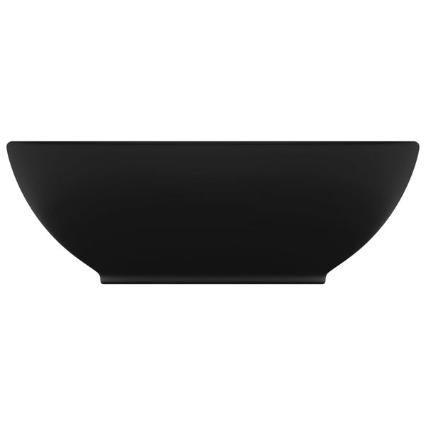 Vidaxl Luxury Basin Oval Shaped Matt Black 40X33 Cm Ceramic Bathroom Sinks
