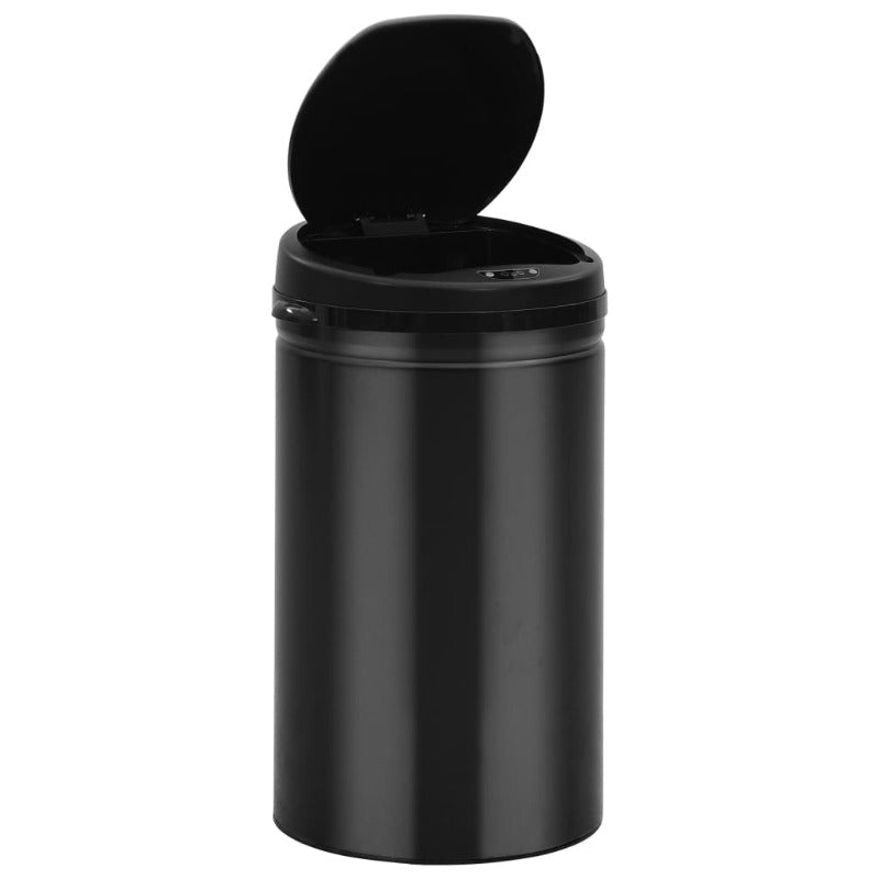 Rubbish Bins Automatic Sensor Dustbin 40 L Carbon Steel Black
