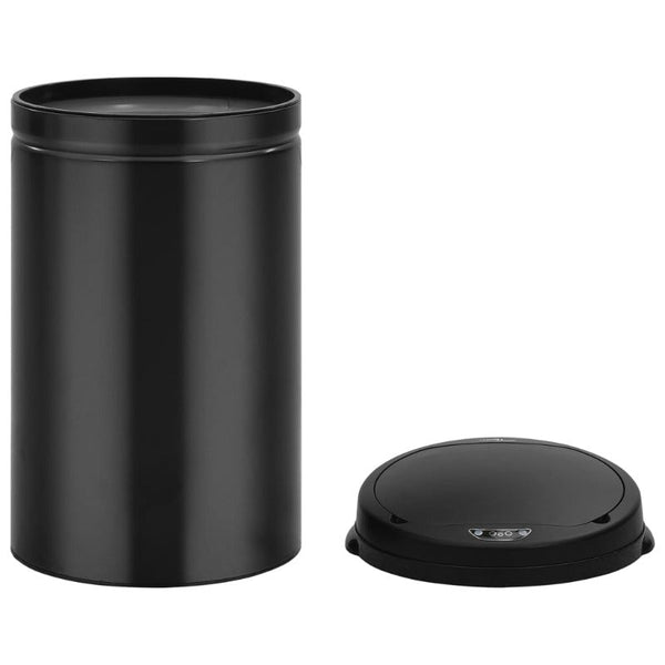 Rubbish Bins Automatic Sensor Dustbin 40 L Carbon Steel Black