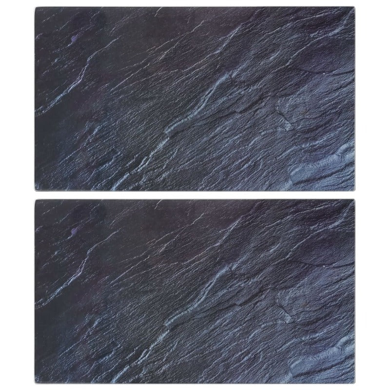 Cutting Boards Chopping Boards 2 Pcs With Natural Stone Pattern Tempered Glass