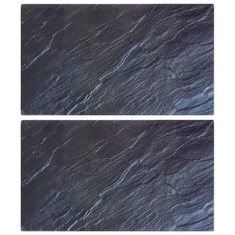 Chopping Boards 2 Pcs With Natural Stone Pattern Tempered Glass Cutting Boards