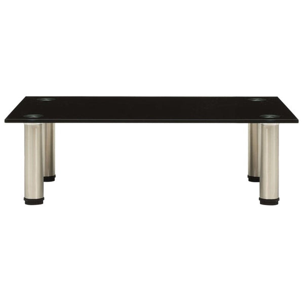 Tv Stand Black 60X35x17 Cm Tempered Glass Tv Stands & Entertainment Units