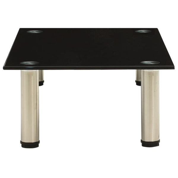 Tv Stand Black 60X35x17 Cm Tempered Glass Tv Stands & Entertainment Units
