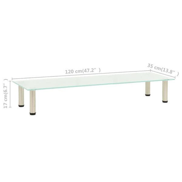 Tv Stand Frosted 120X35x17 Cm Tempered Glass
