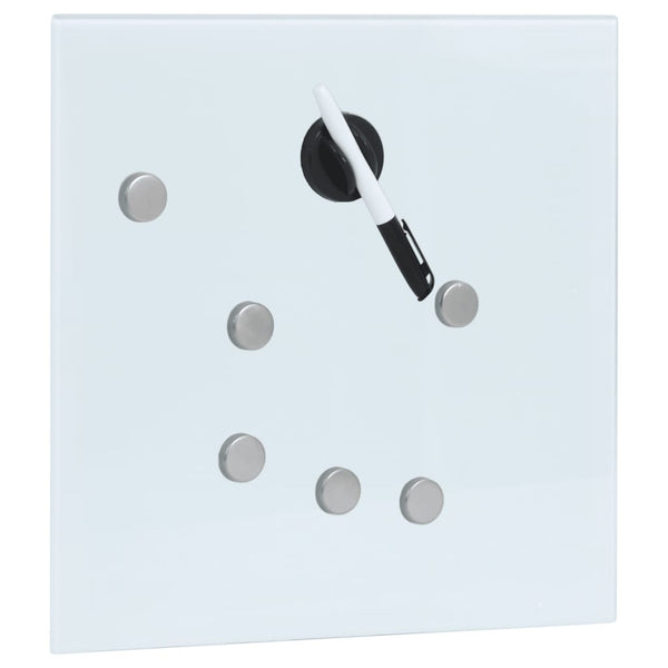 Key Box With Magnetic Board White 35X35x5.5 Cm Key Safes Boxes & Hideaways