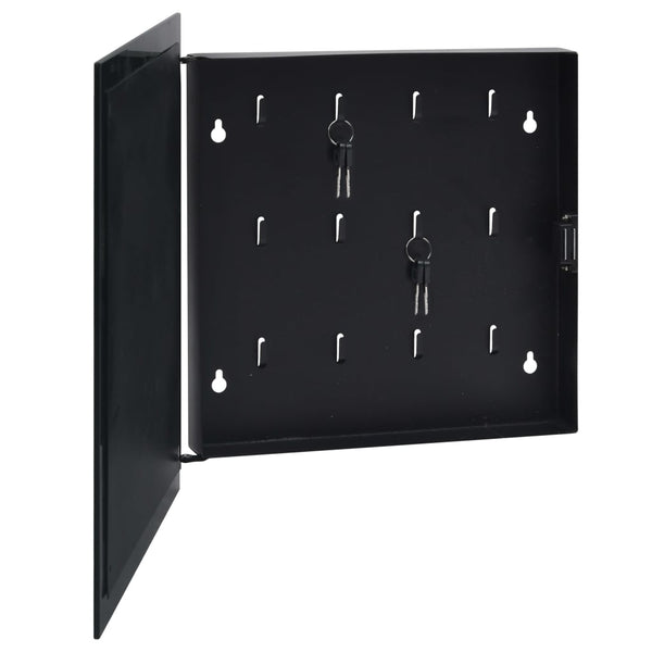 Key Box With Magnetic Board Black 35X35x5.5 Cm Key Holders