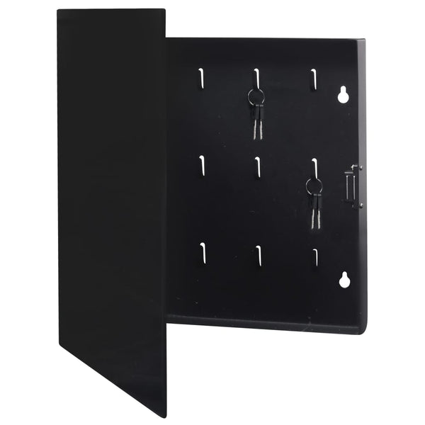 Key Box With Magnetic Board Black 35X35x5.5 Cm Key Holders
