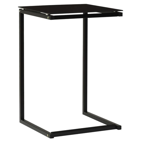 Side Table Black 40X40x60 Cm Tempered Glass Side Tables
