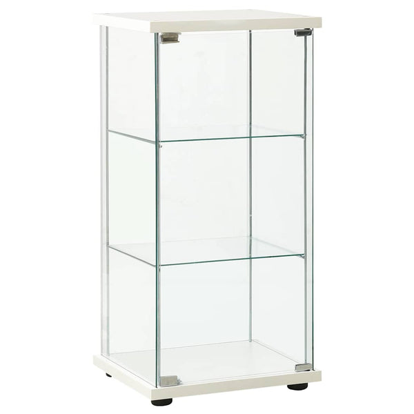 Vidaxl Storage Cabinet Tempered Glass White Storage Boxes