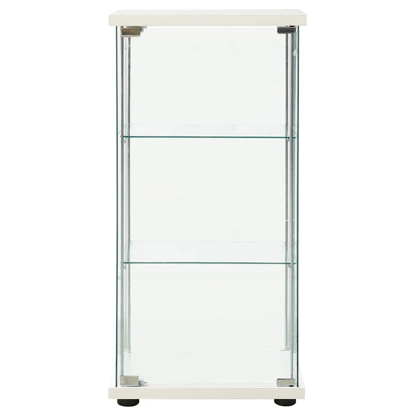 Vidaxl Storage Cabinet Tempered Glass White Storage Boxes