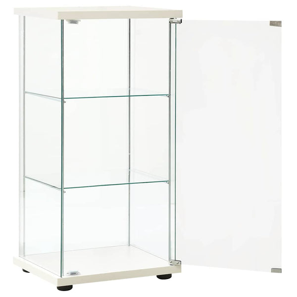 Vidaxl Storage Cabinet Tempered Glass White Storage Boxes