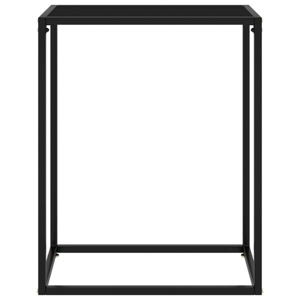 Console Table Black 60X35x75 Cm Tempered Glass Hall Tables