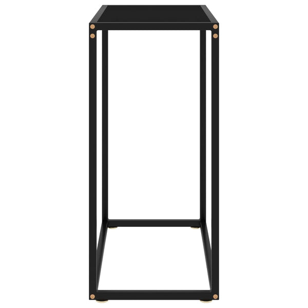 Console Table Black 60X35x75 Cm Tempered Glass Hall Tables
