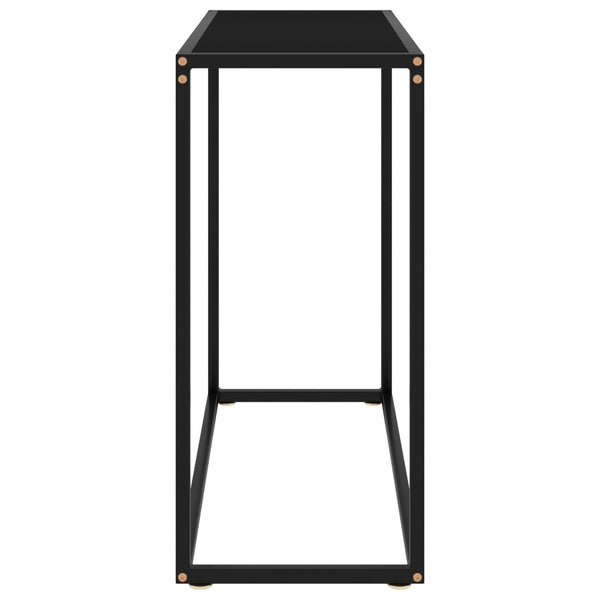 Console Table Black 80X35x75 Cm Tempered Glass Hall Tables