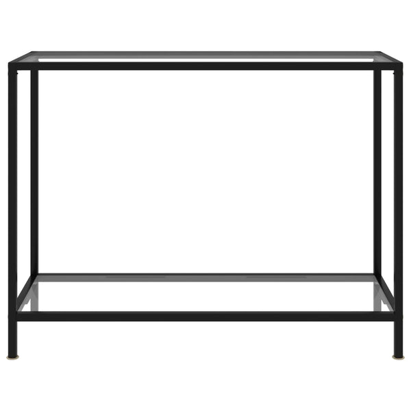 Console Table Transparent 100X35x75 Cm Tempered Glass Hall Tables