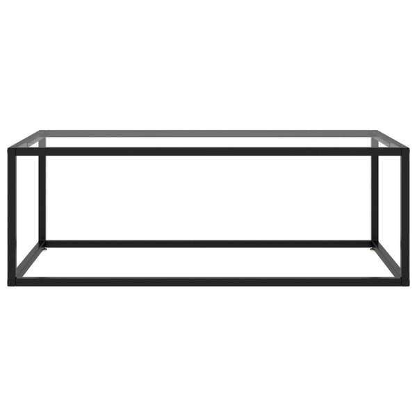 Coffee Table Black With Tempered Glass 100X50x35 Cm Coffee Tables
