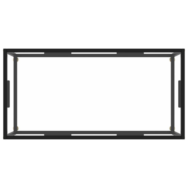 Coffee Table Black With Tempered Glass 100X50x35 Cm Coffee Tables