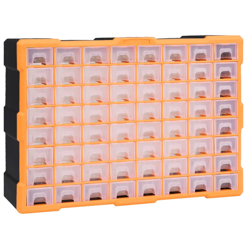 Multi Drawer Organiser With 64 Drawers 52X16x37.5 Cm Tool Cabinets & Cupboards