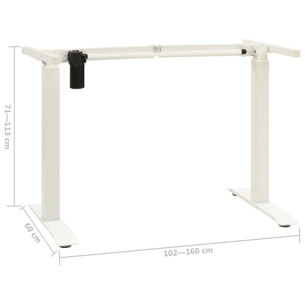 Home Office Desks Electric Motorised Standing Desk Frame Height Adjustable White