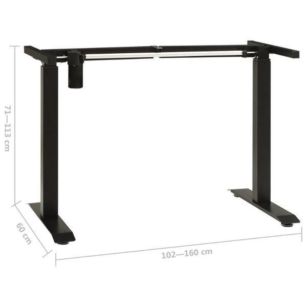 Home Office Desks Electric Motorised Standing Desk Frame Height Adjustable Black