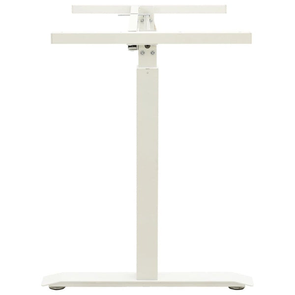 Vidaxl Manual Height Adjustable Standing Desk Frame Hand Crank White Home Office Desks