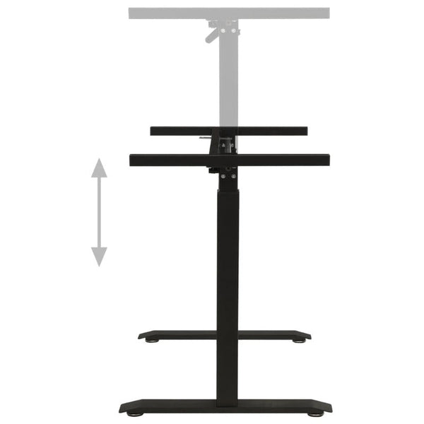 Vidaxl Manual Height Adjustable Standing Desk Frame Hand Crank Black Standing Desks