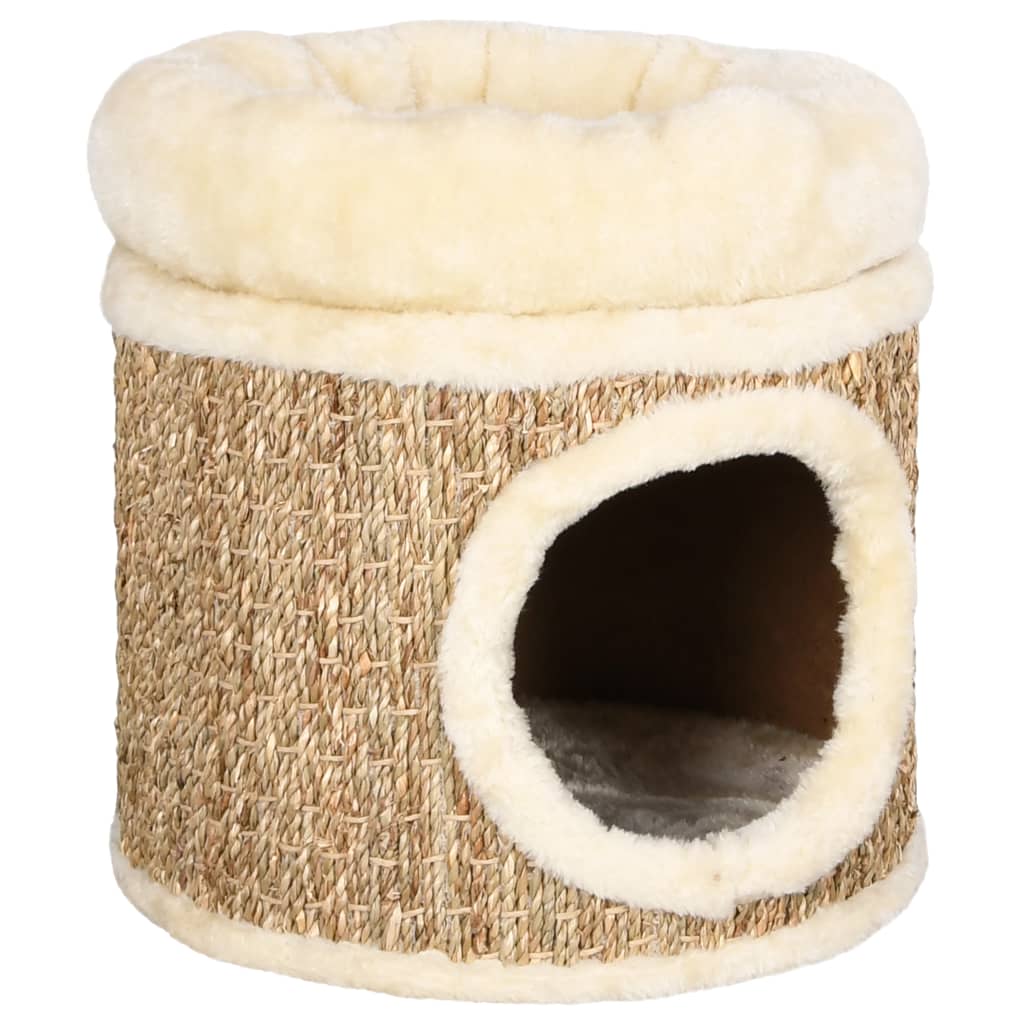 Cat House With Luxury Cushion 33 Cm Seagrass Cat Houses