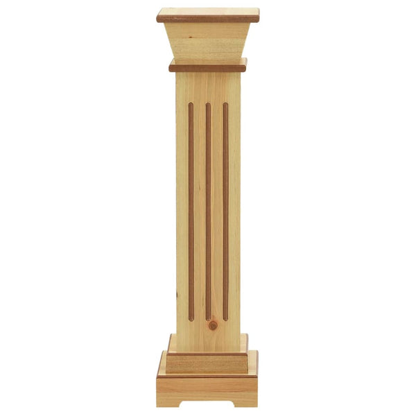 Classic Square Pillar Plant Stand Light Wood 17X17x66 Cm Mdf Plant Stands