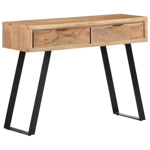Console Table 100X35x76 Cm Solid Acacia Wood With Live Edges Tables