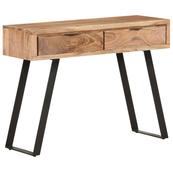Console Table 100X35x76 Cm Solid Acacia Wood With Live Edges Tables