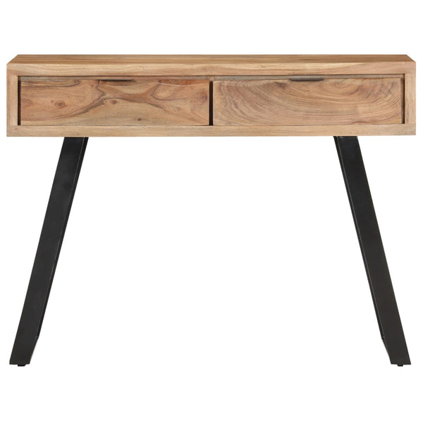 Console Table 100X35x76 Cm Solid Acacia Wood With Live Edges Tables