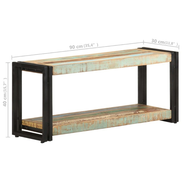Tv Cabinet 90X30x40 Cm Solid Reclaimed Wood