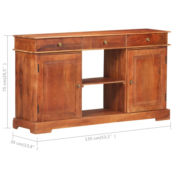 Sideboard 135X35x75 Cm Solid Acacia Wood Sideboards & Buffets