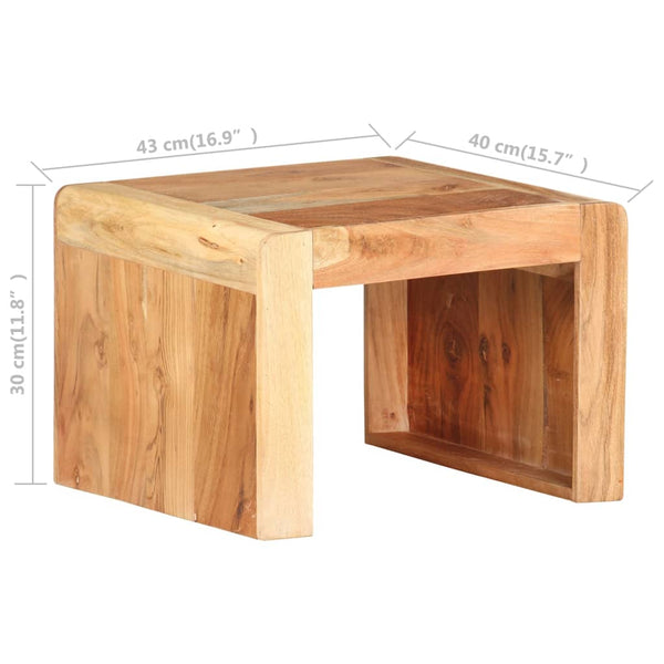 Side Table 43X40x30 Cm Solid Acacia Wood Side Tables