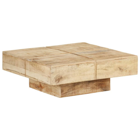 Coffee Table 80X80x28 Cm Solid Mango Wood Coffee Tables