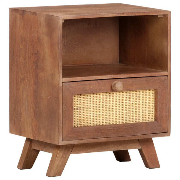 Bedside Cabinet 40X30x50 Cm Solid Mango Wood Bedside Tables