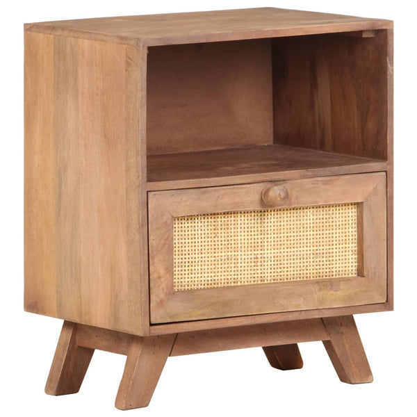 Bedside Cabinet 40X30x50 Cm Solid Mango Wood Bedside Tables