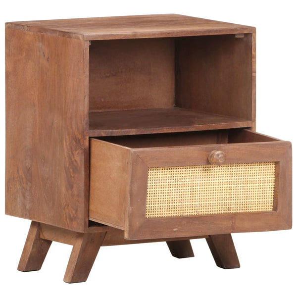 Bedside Cabinet 40X30x50 Cm Solid Mango Wood Bedside Tables