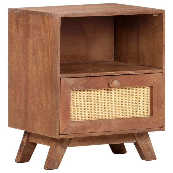 Bedside Cabinet 40X30x50 Cm Solid Mango Wood Bedside Tables