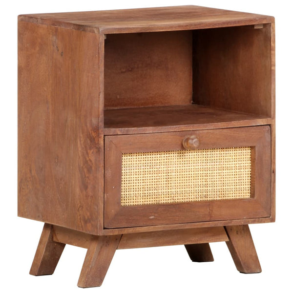 Bedside Cabinet 40X30x50 Cm Solid Mango Wood Bedside Tables