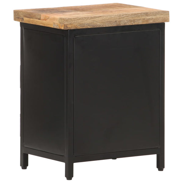 Bedside Cabinet 40X30x52 Cm Rough Mango Wood Bedside Tables