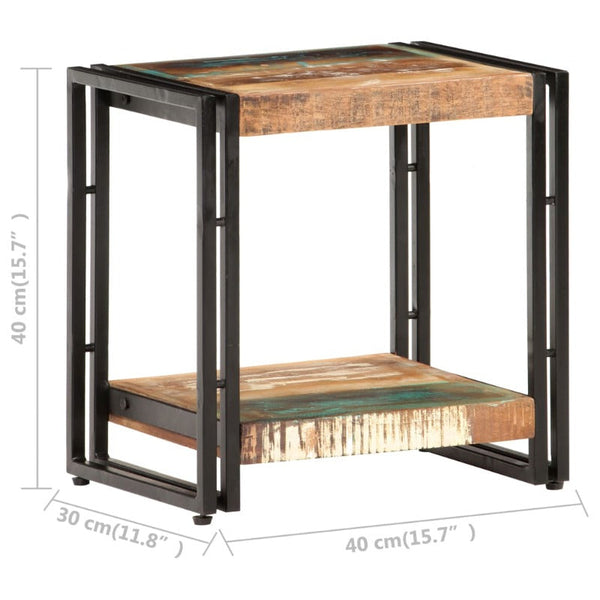Side Table 40X30x40 Cm Solid Reclaimed Wood Side Tables
