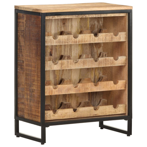 Wine Cabinet 62X33x78.5 Cm Rough Mango Wood Racks