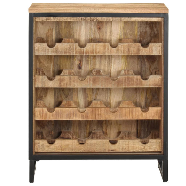 Wine Cabinet 62X33x78.5 Cm Rough Mango Wood Racks