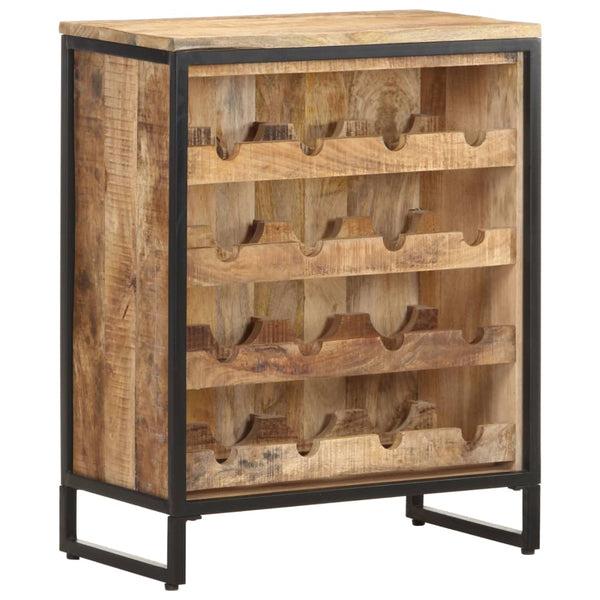 Wine Cabinet 62X33x78.5 Cm Rough Mango Wood Racks